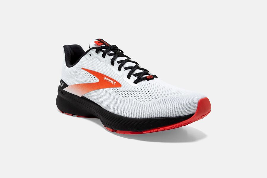 Brooks Launch 8 Road Loopschoenen Heren - Wit/Zwart/Rood - 280739TPY